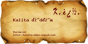 Kalita Ádám névjegykártya